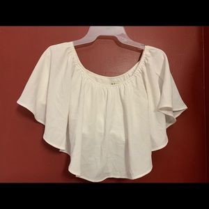 Show me your Mumu White off the shoulder crop top